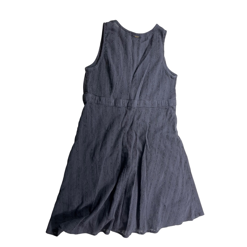 O'Neill Womens Medium Button Front Dress Black Sleeveless Casual Flowy Summer - Picture 2 of 3